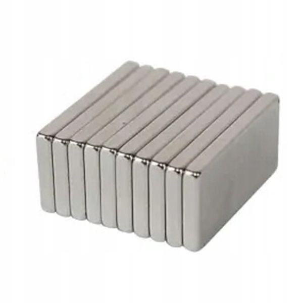 Magnes neodymowy płaski 8x4x2 10szt mocne magnez