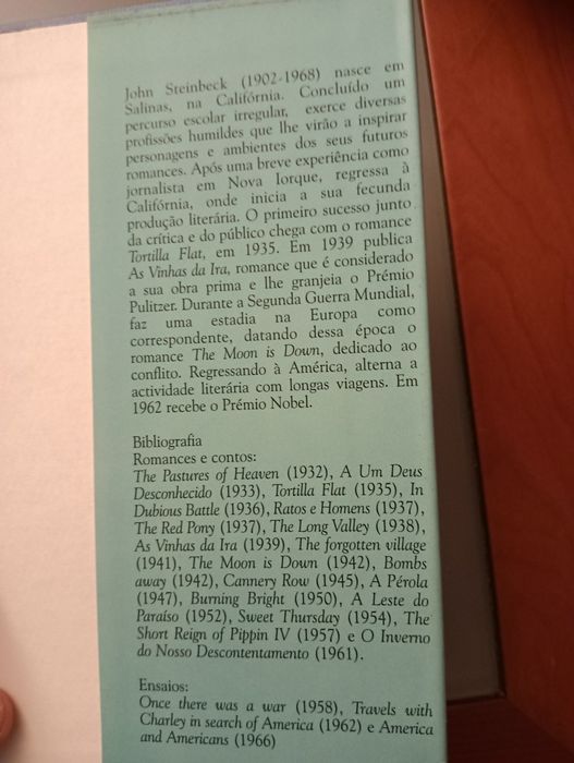 As Vinhas da Ira, de John Steinbeck;  -Novo!*