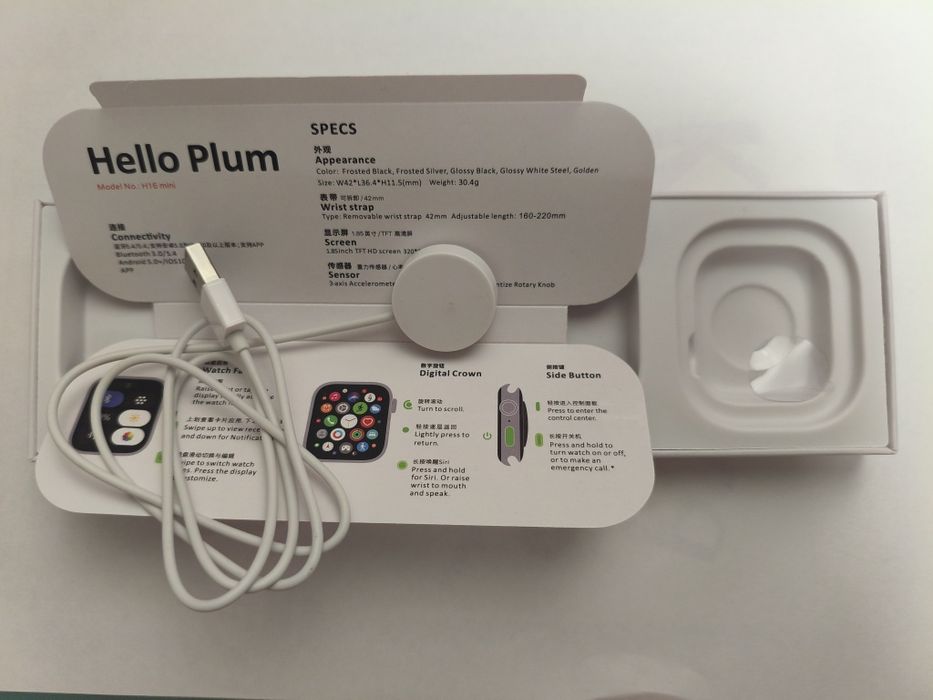 smart watch series 10 Hello Plum 42mm +3 ремінця