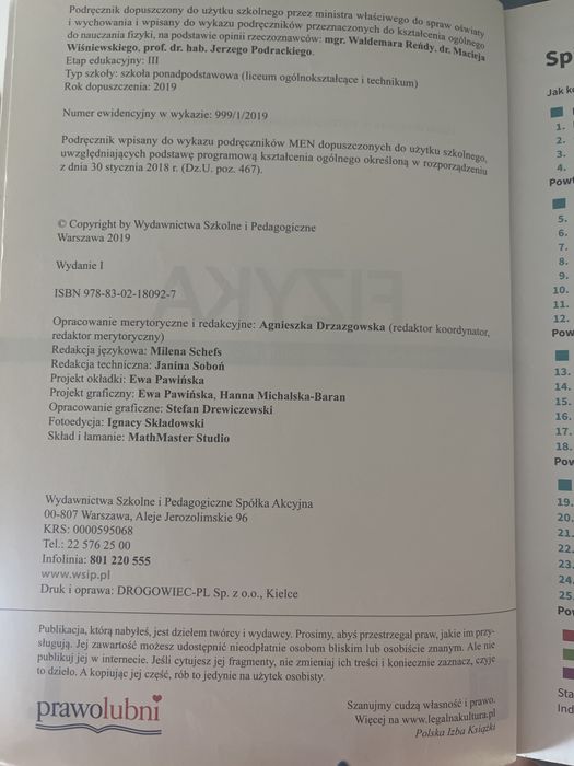 Fizyka klasa 1 technikim