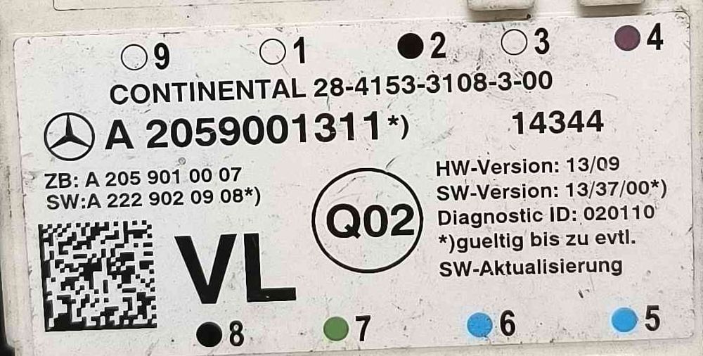 Módulo Porta Frente Esquerdo A2059001311 - MERCEDES-BENZ C-CLASS