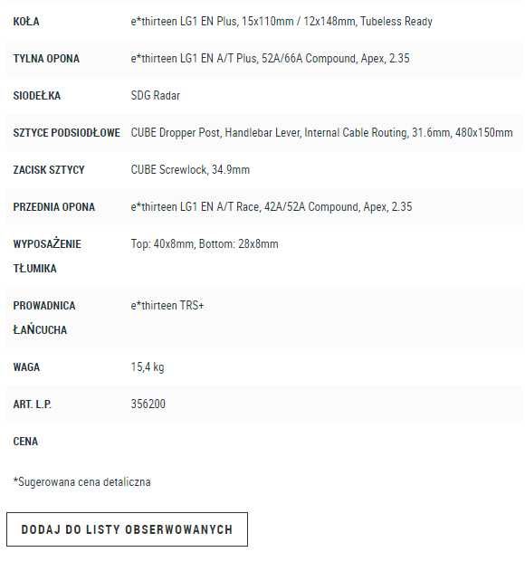 Cube Stereo 170 TM, grey'n'red / 180 skoku przód, 170 tył / Rozmiar 18