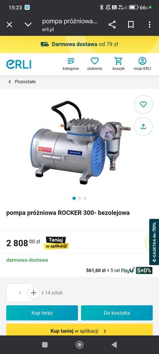 Pompa do filtracji próżniowej Rocker 300