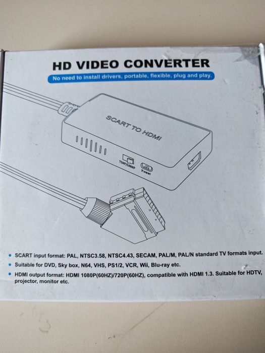 Konwerter SCART (euro)na HDMI FullHD