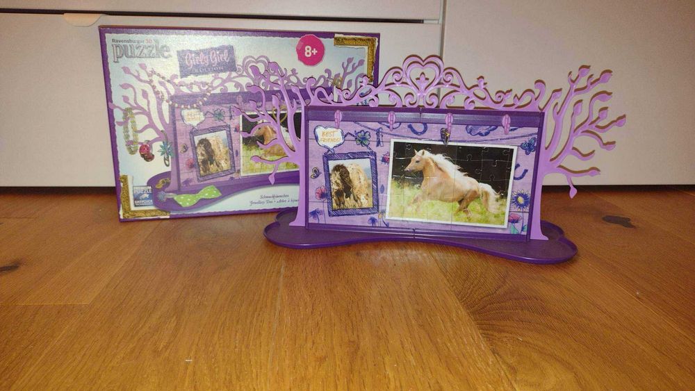 Ravensburger, Girly Girl, drzewko i pudełko na drobiazgi konie.