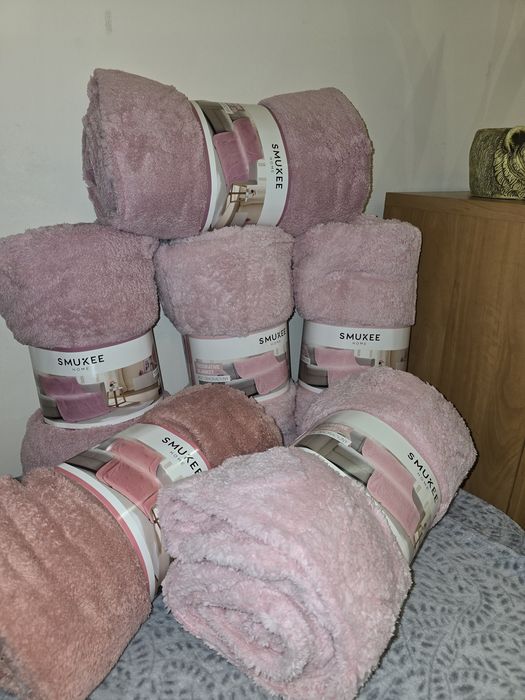 Koc różowy  150×200