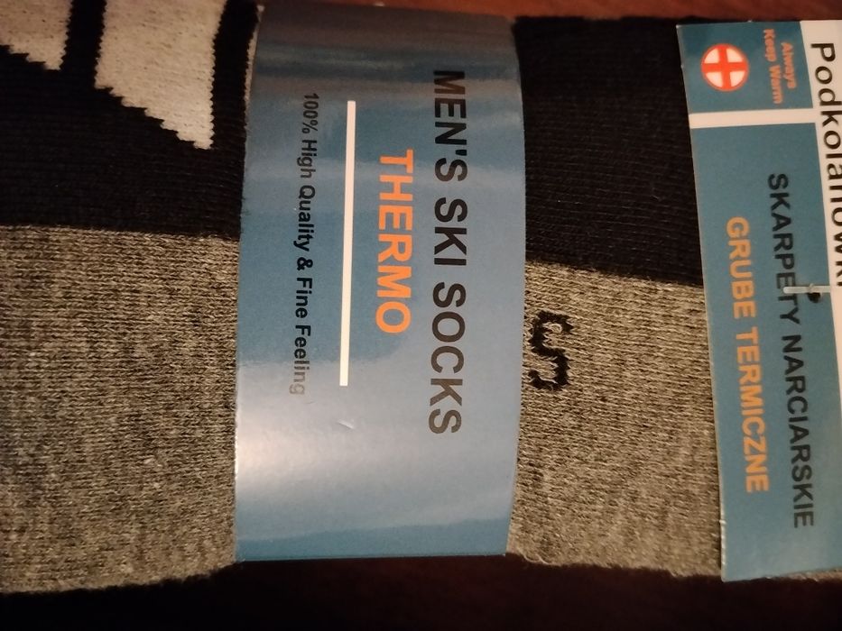 Męskie skarpety narciarskie, thermo, 40-43 lub  43-46, zestaw 3 pary