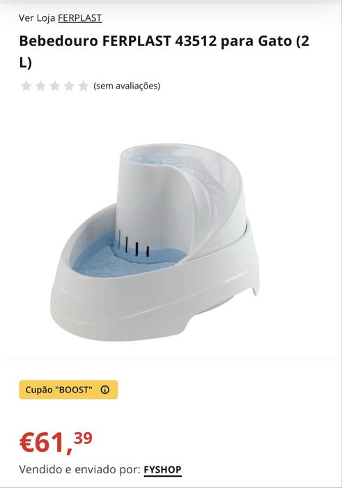 Bebedouro automático para gatos ou cães pequenos