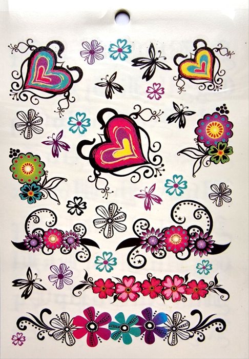Tatuaże tymczasowe zmywalne mix wzorów 280sztuk!!!kolekcji