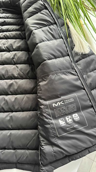 Czarna kurtka pikowana męska  Michael Kors rozmiar L XL wiosna jesień