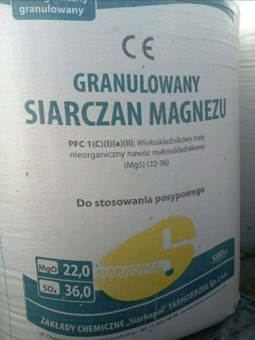 wapno granulowane i siarczan magnezu . kreda i czarna kreda
