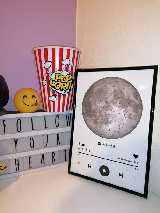 Placa Spotify Led Dia dos Namorados - personalizados