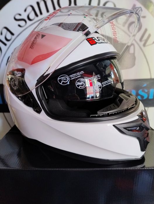 Kask Zamknięty z blendą BLEXX MD-820 biały rozmiar XXL Homologacja