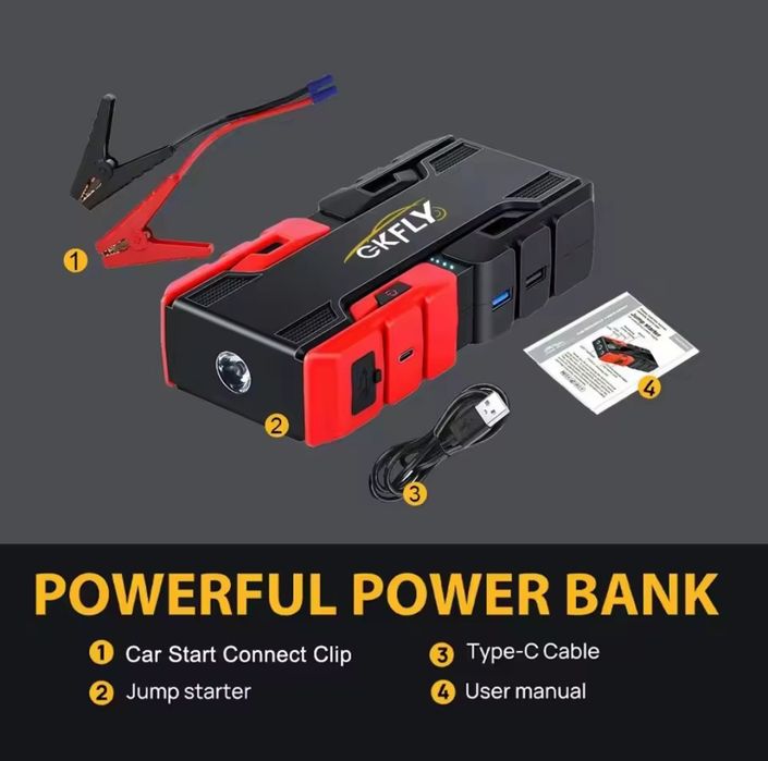 Booster - Arrancador de bateria 3000A