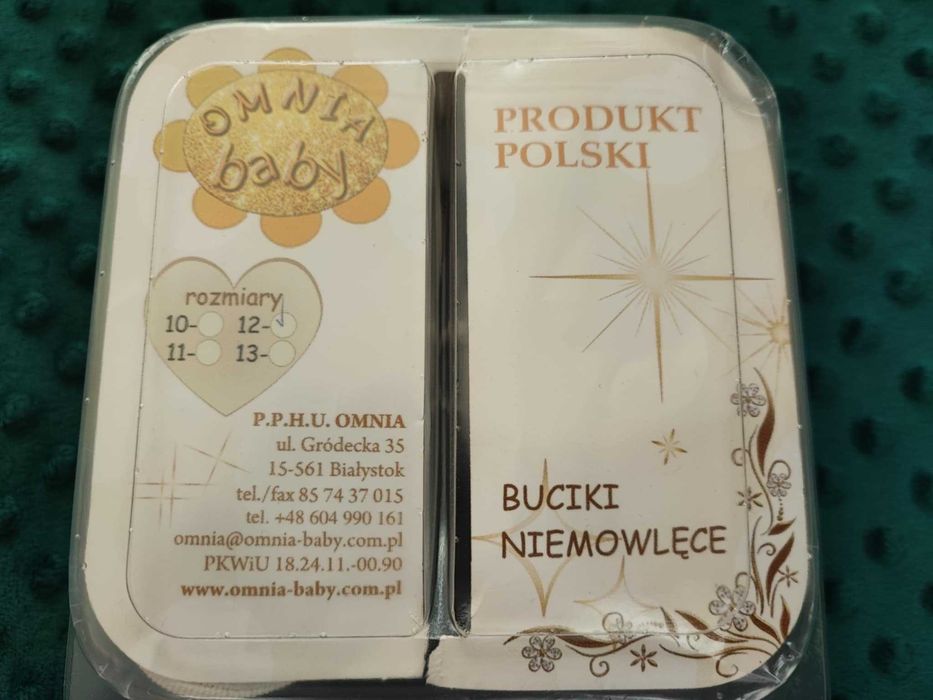 Buciki do chrztu dla chłopca rozmiar 12