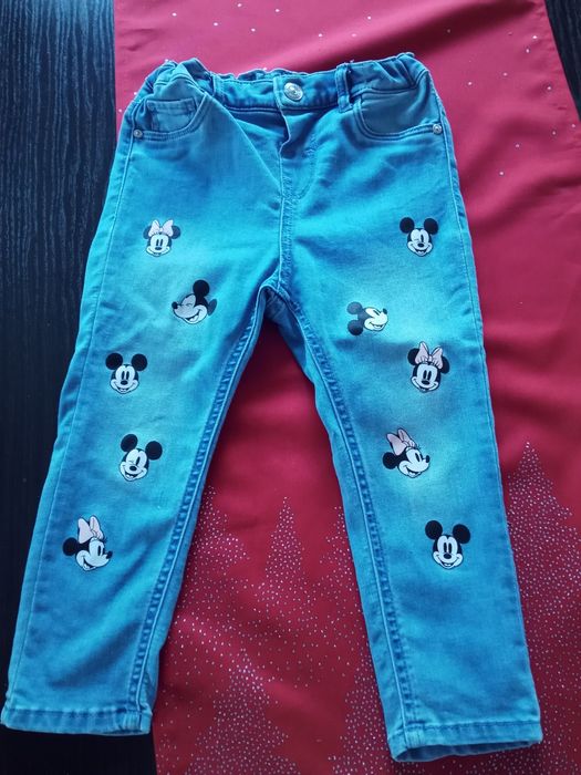 Spodnie jeansowe myszka Miki r.92 hm