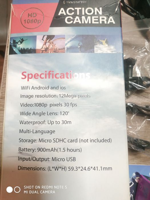 Action Camera 1080P HD kamera sportowa NOWA!