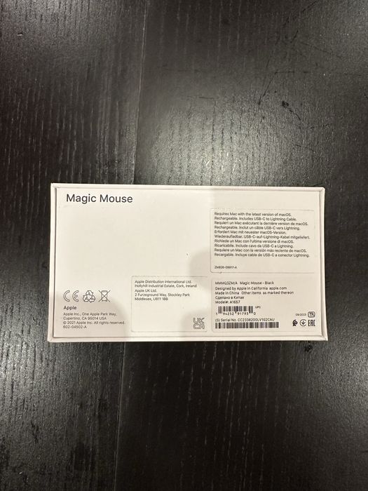 Apple Magic Mouse preto – como novo, caixa completa