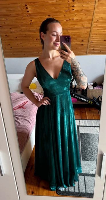 Elit Look sukienka maxi błyszcząca