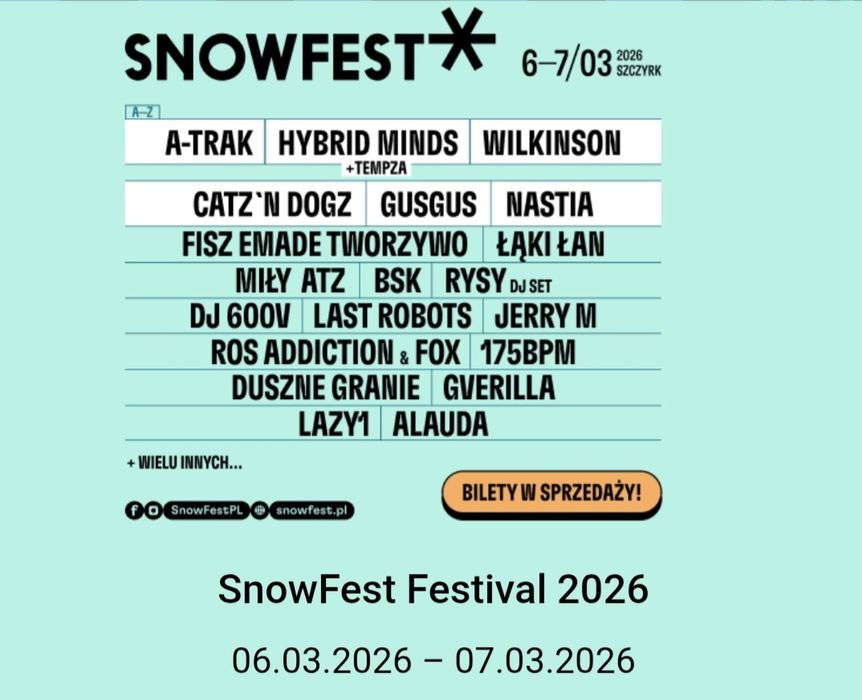 Bilety SnowFest Szczyrk