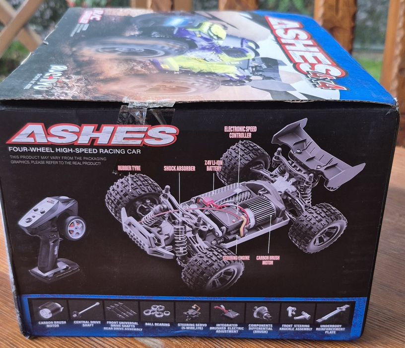Радіокерована машинка ASHES SCY-18101 4x4 — потужний щітковий двигун RC 380, до 40 км/год, незалежна підвіска, металеві компоненти, LED-фари.