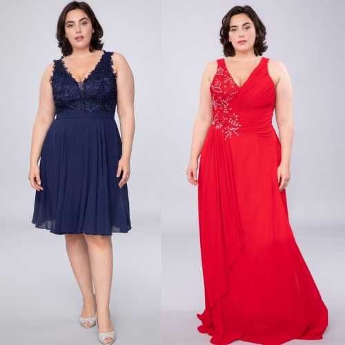 Vestidos de cerimônia tamanhos grandes, até o 56