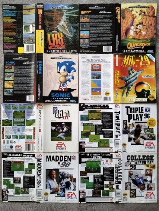 Обміняю обкладинки для картриджів Sega 90-их років