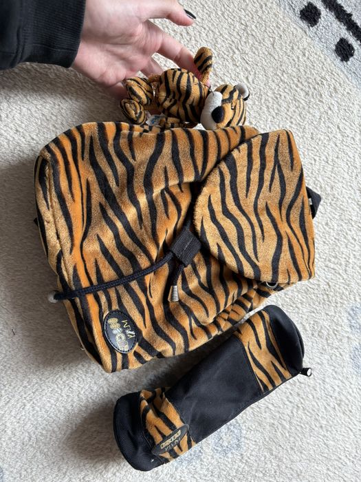 plecak maskotka piórnik nici tygrys włochaty dla dziewczynki