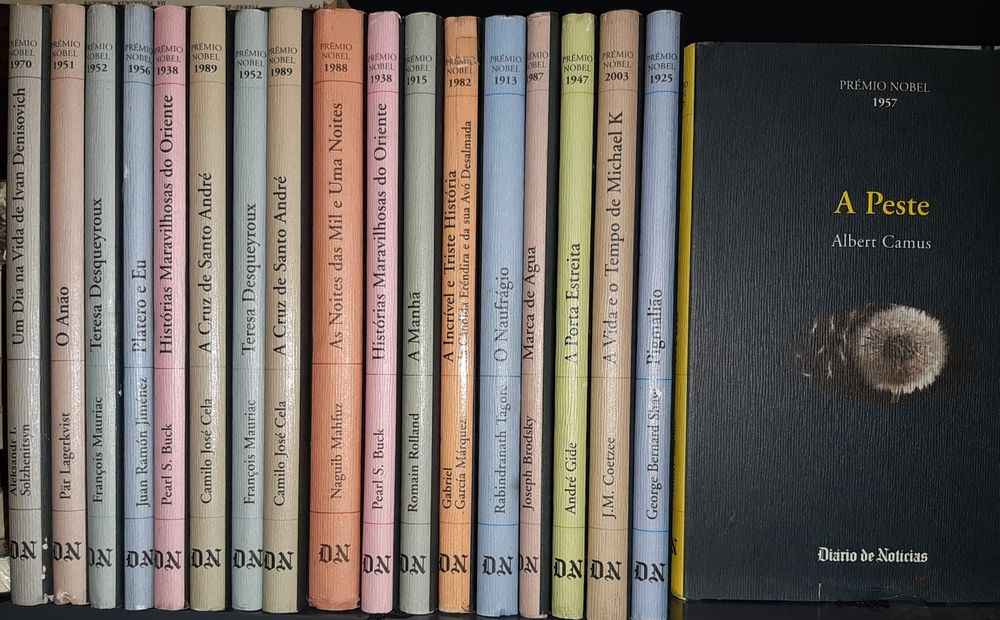 Livros Prémio Nobel e Mil folhas .