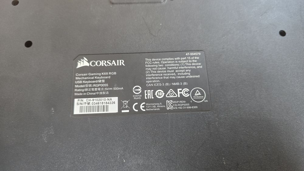 Piedini Di Ricambio Per Tastiera Gaming Corsair K68 - Supporti Inclinazione 2 Pezzi