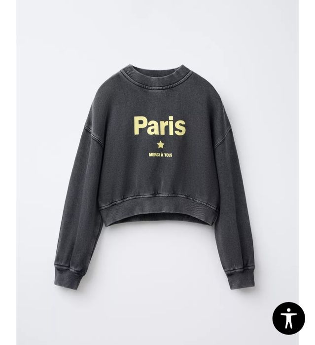 Котоновый подростковый костюм ZARA свитшот zara худи шорты  p.164 см