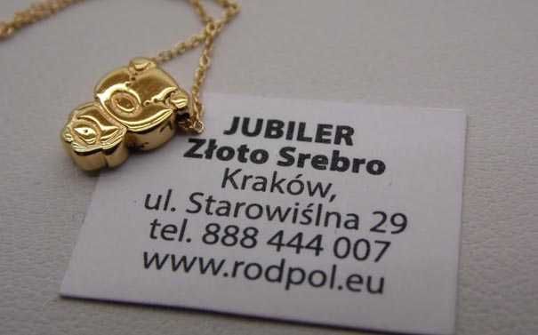 Tous złoty naszyjnik pękaty miś 41-46 cm.