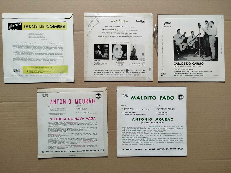Discos Vinil FADO - Vinis Antigos Singles e EP's