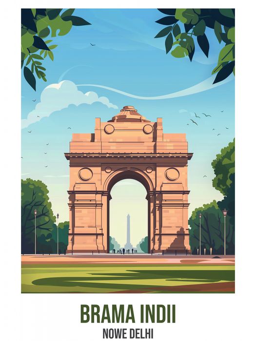 Plakat 75x100cm Brama Indii