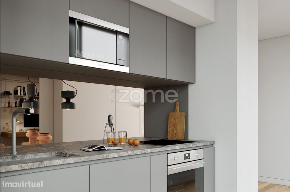 Apartamento NovoT2+1 Beira-rio, vistas magnificas sobre o rio, piscina