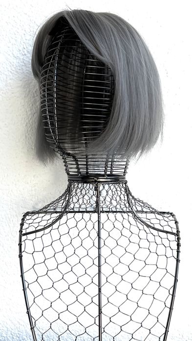 Premium Ultra włosy doczepiane, ciemny popiel / siwy topper, tupet 52.