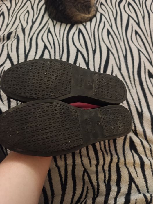 różowe półbuty slip-on Jenny Fairy z ćwiekami