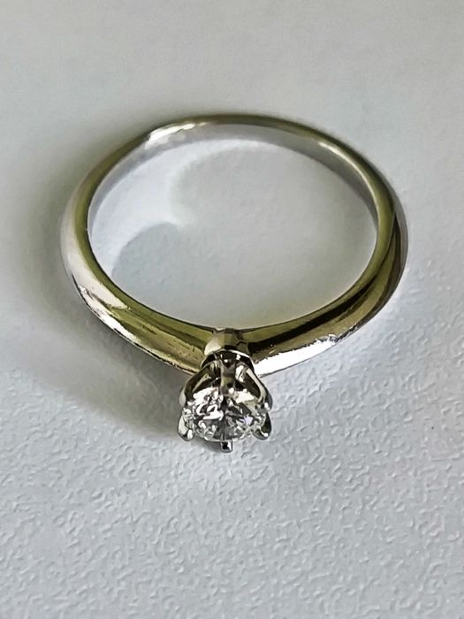 Pierścionek Tiffany&Co 0,29 CT diament bez skazy IF/E  /certyfikat