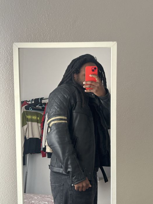 Casaco de pele para mota