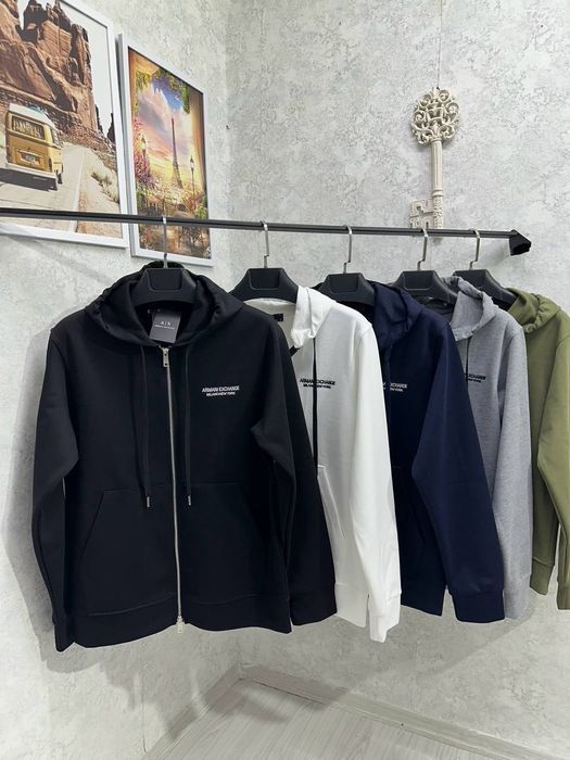 Чоловіча мужская Зип зіп худи худі кофта  Armani Exchange армані розмір  S-XXL