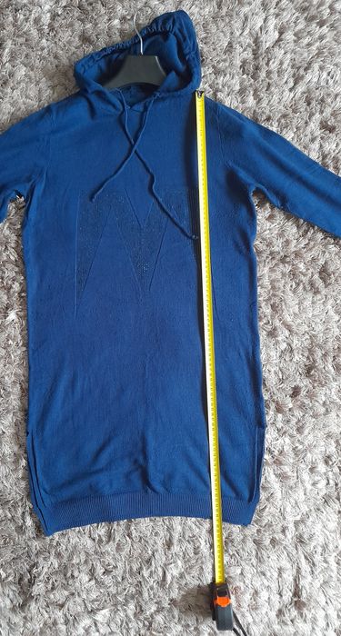 Sweter damski, tunika z kapturem XL