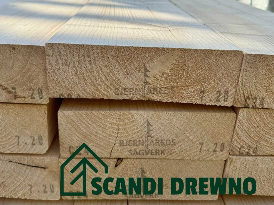 Drewno konstrukcyjne suszone strugane C24 SKANDYNAWSKIE 70x220 7,2 m