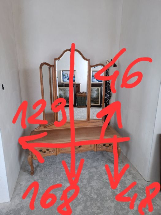 Toaletka w stylu ludwikowskim stylowa toaletka vintage