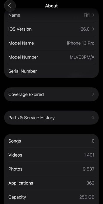 iPhone 13 Pro 256GB Graphite, 100% bateria, pudełko