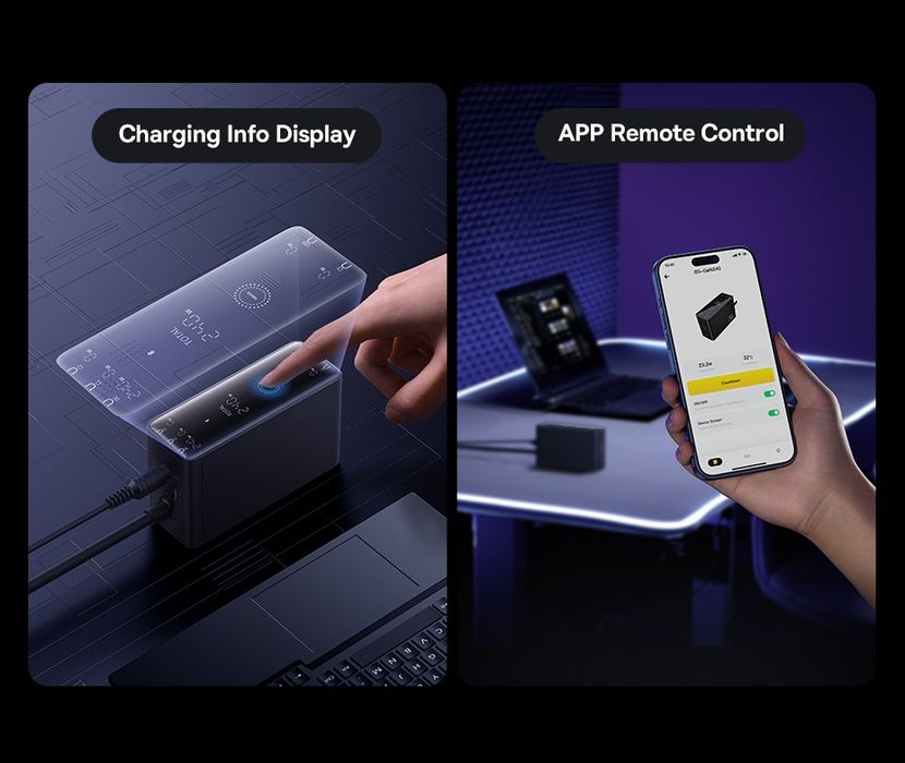 Настільний зарядний пристрій 240W BASEUS 5 портів GaN блок Вт