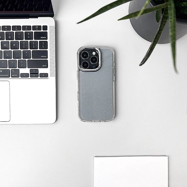 Etui Wozinsky Glitter Case na Samsung Galaxy S24 FE - przezroczyste z