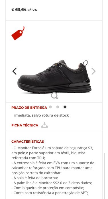 Sapatos de trabalho tamanho 47