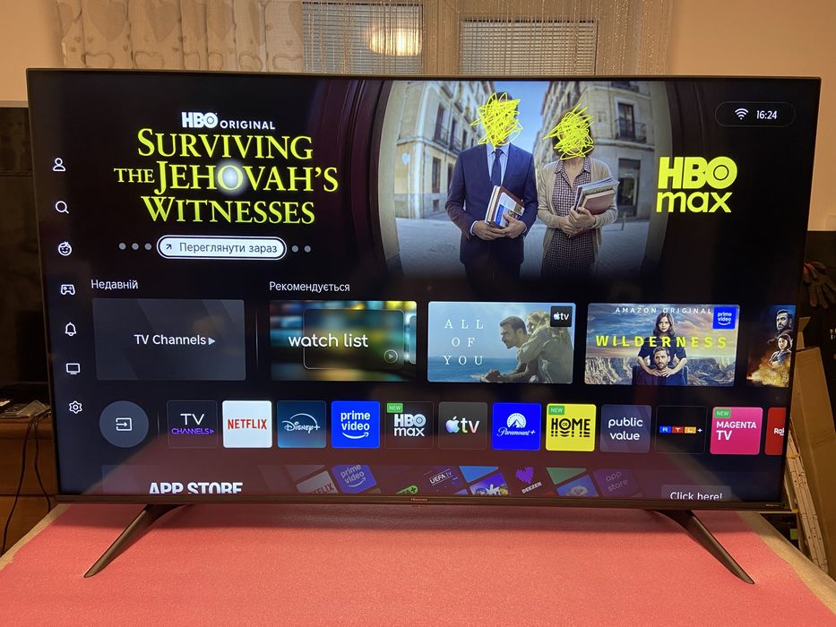 Телевізор Hisense 55A6CG/ QLED Hisense 65A7HQ SmartTV/Vidaa/4KUltraHD/як новий