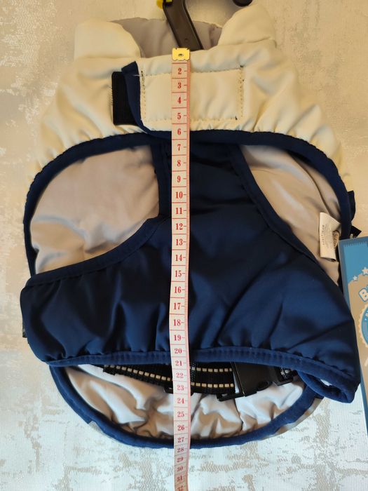 Casaco Impermeável azul e Cinza para Cão, Tamanho L