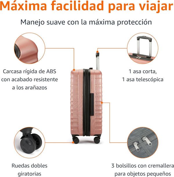 Mala rígida de tamanho médio (68 cm), com compartimento expansível